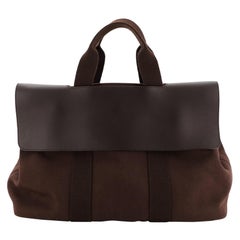 Hermes Valparaiso Handbag Toile and Leather MM