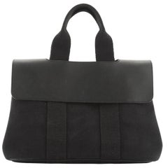 Hermes Valparaiso Handbag Toile and Leather PM