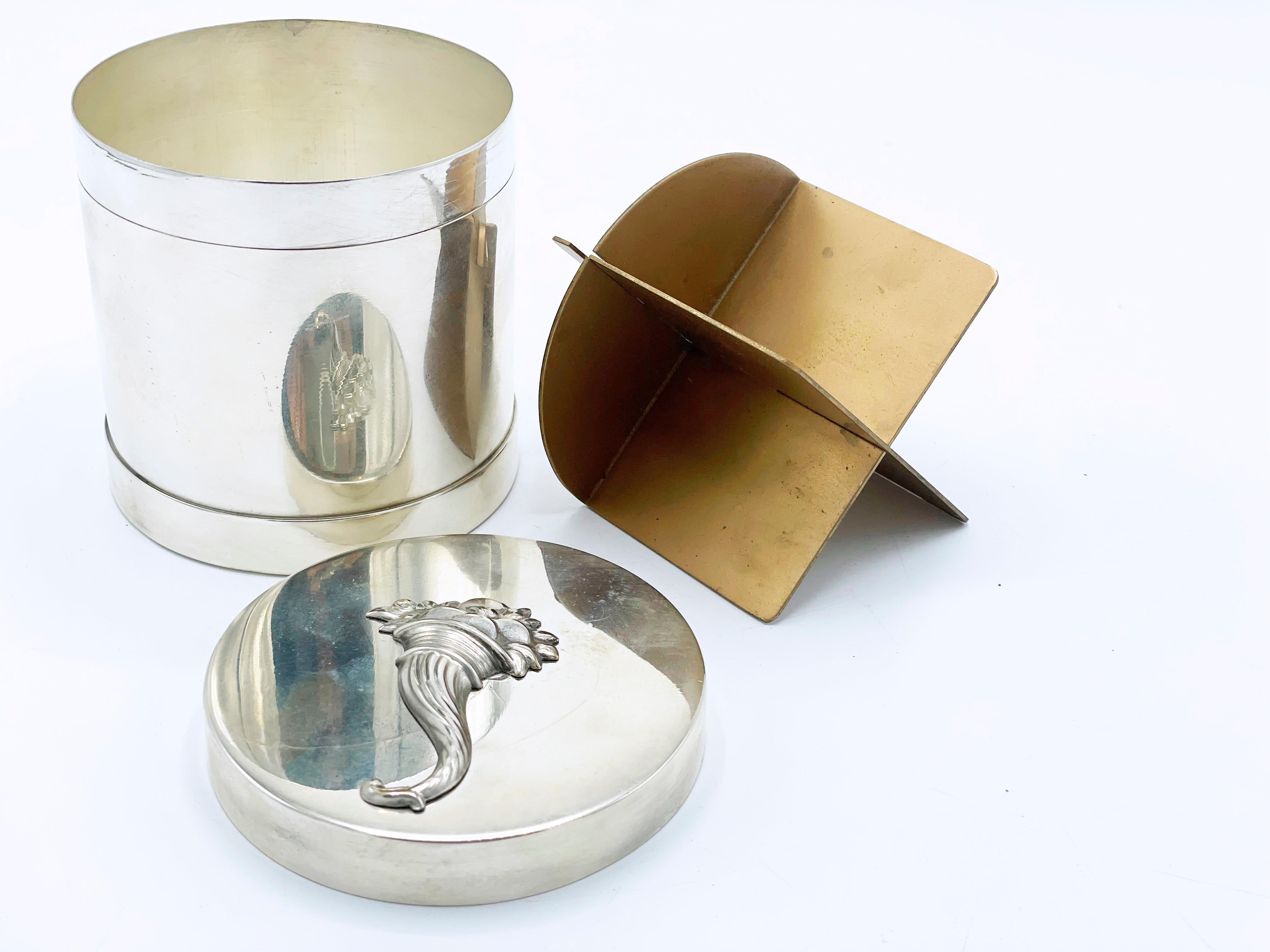 Silvered Hermes Vanity Box For Sale