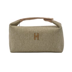 Hermes Vanity Bride-a-brac H Natte Pouch Bag Large Forest Green