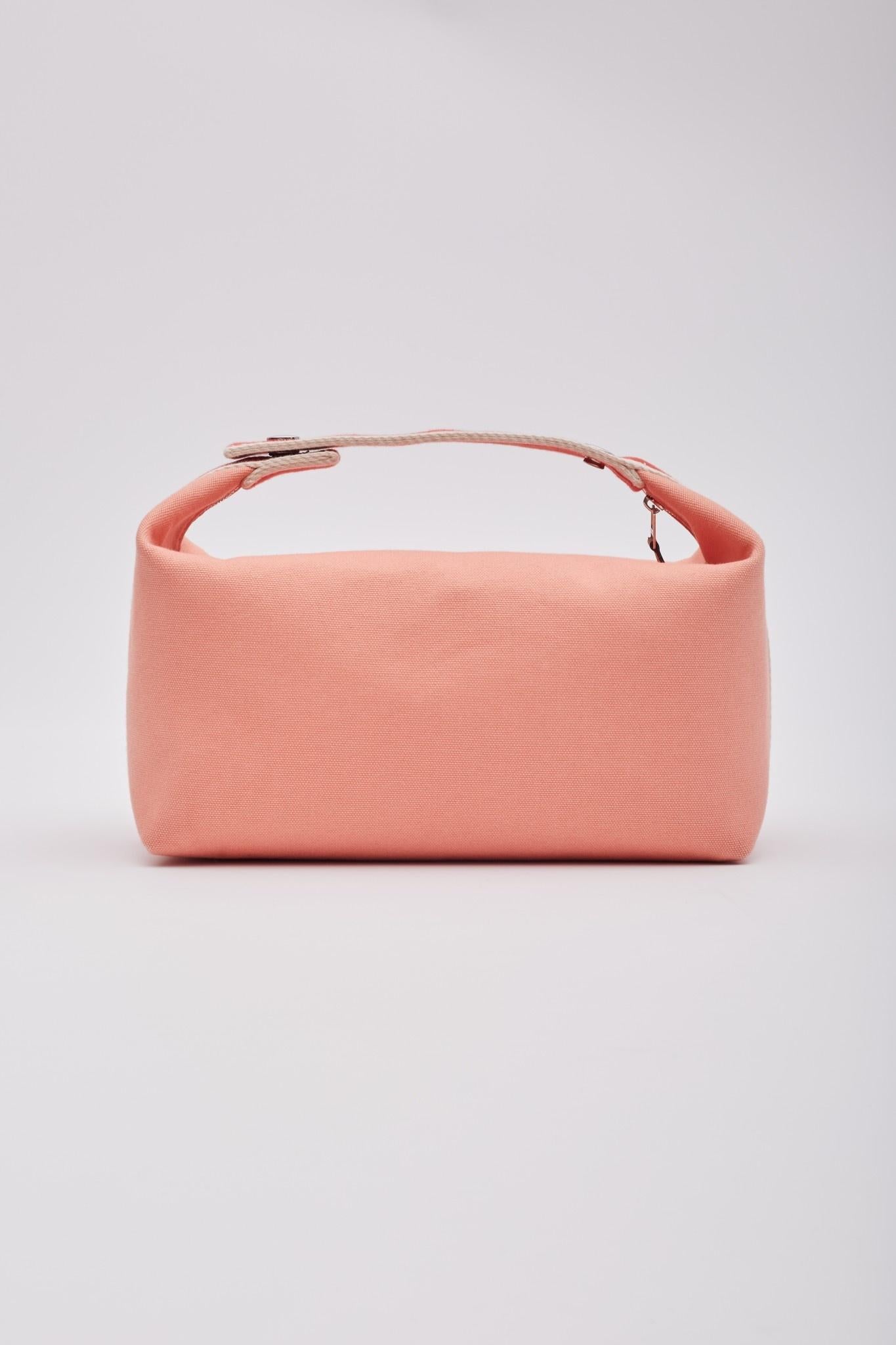 Hermes Vanity Bride-a-brac H Natte Pouch Bag Large Goyave In Excellent Condition In Montreal, Quebec