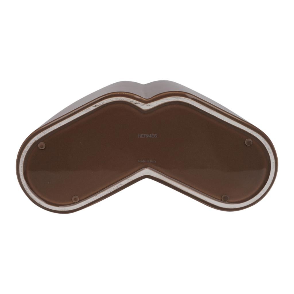 Vaso Hermes Odyssee Etoupe/Terracotta con rifiniture in oro Nuovo con Scatola 2