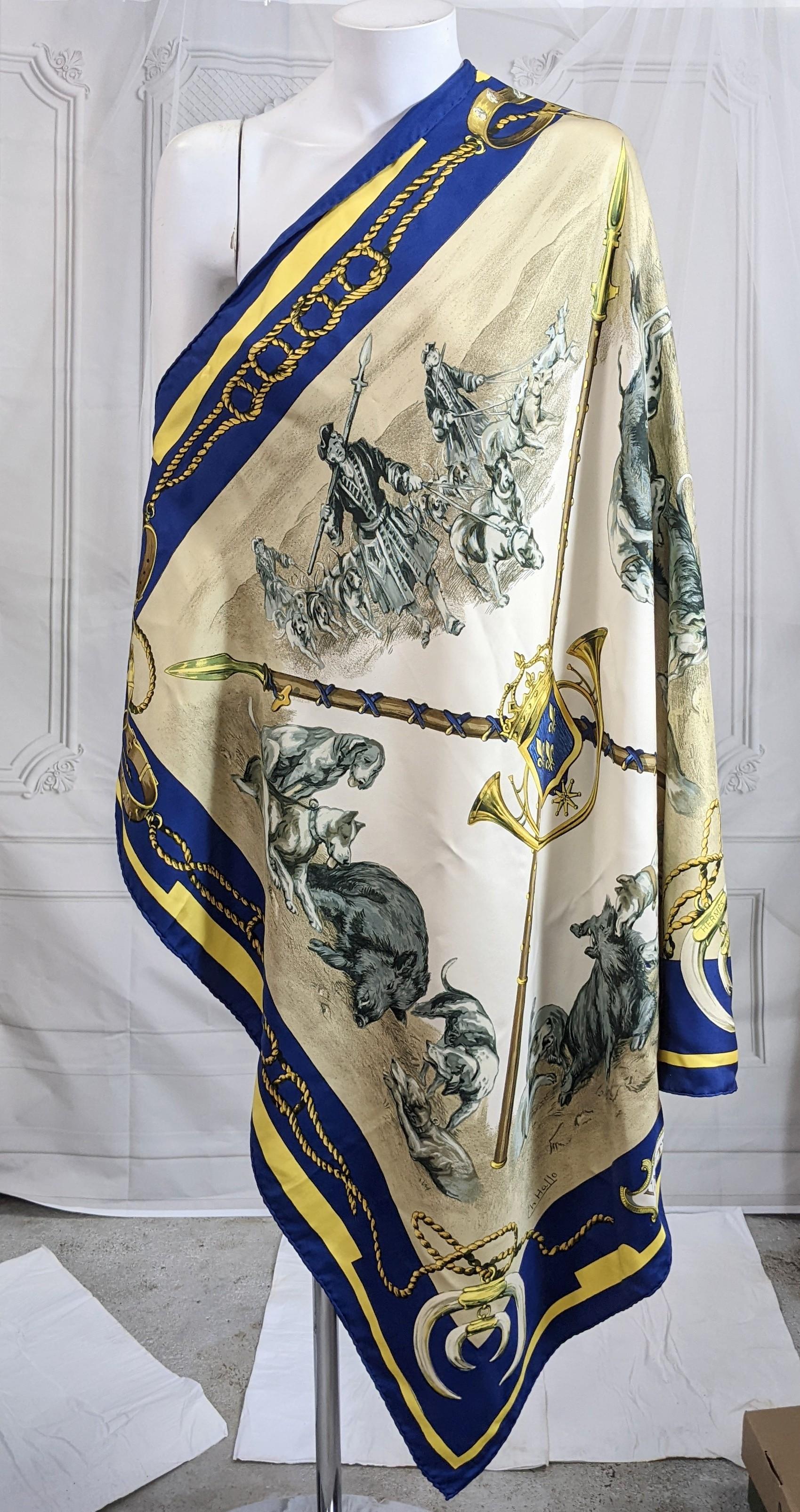 Foulard « Portrait du Roi » d'Hermès  en vente 1
