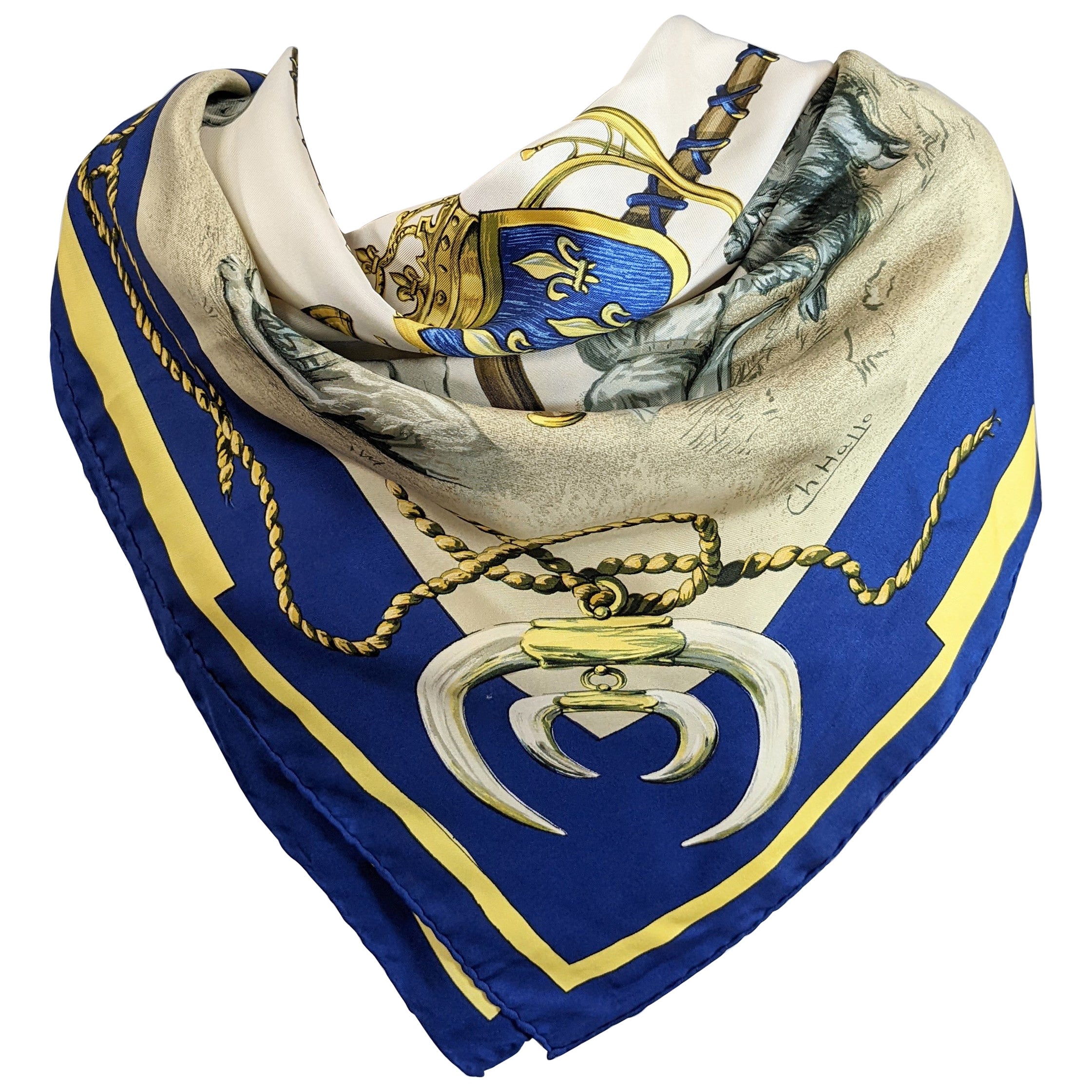 Foulard « Portrait du Roi » d'Hermès en vente