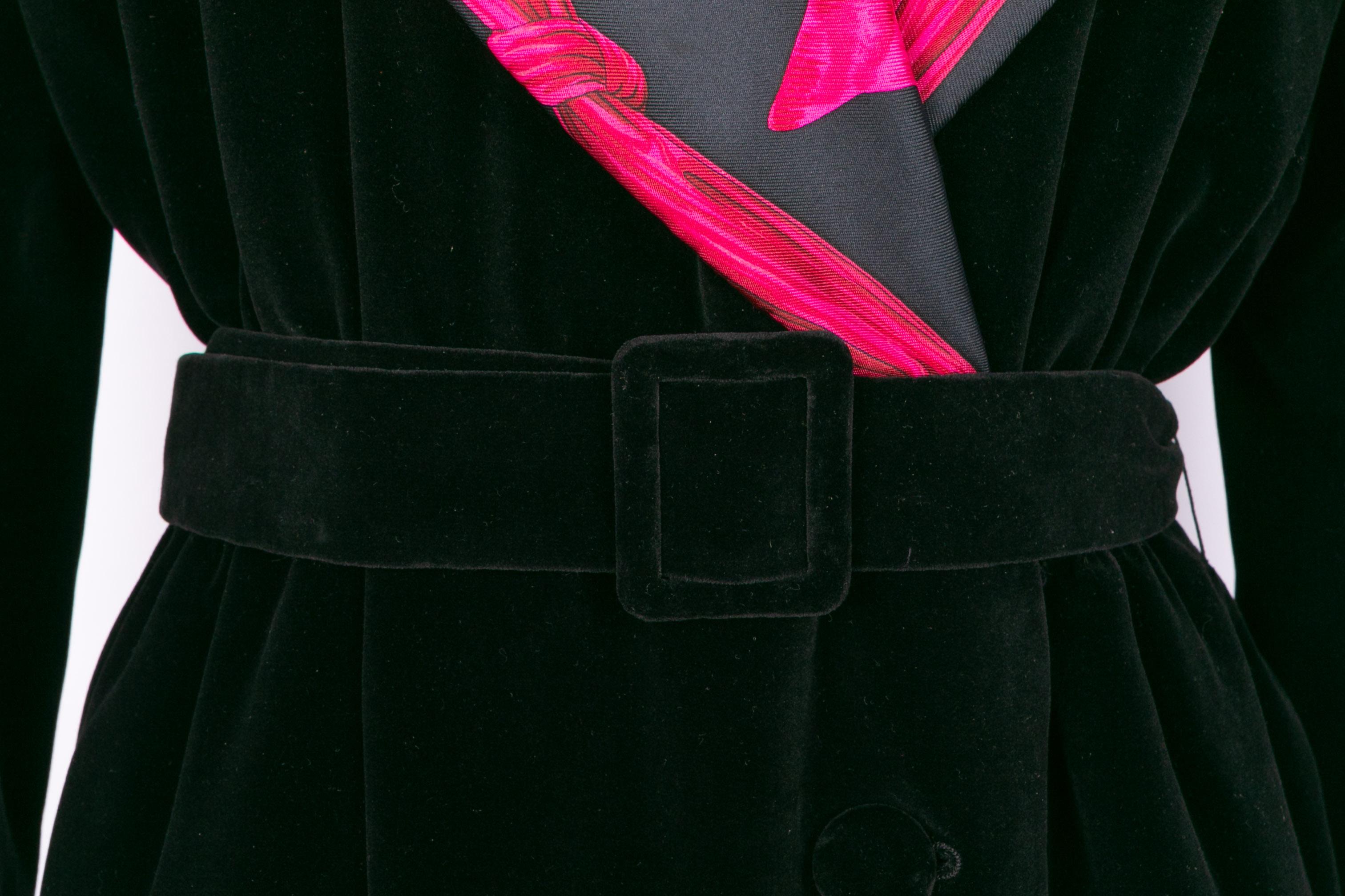 Cappotto in velluto di Hermes In condizioni ottime in vendita a SAINT-OUEN-SUR-SEINE, FR