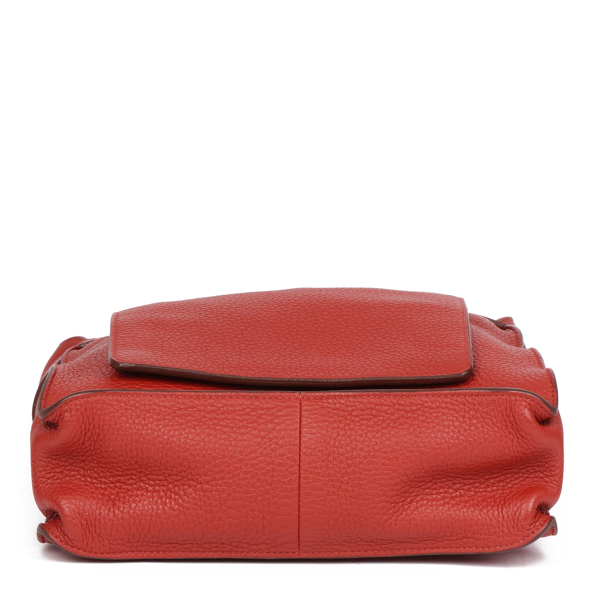 Hermès Venetian Red Clemence Leather & Ebene Vache Hunter Leather 1