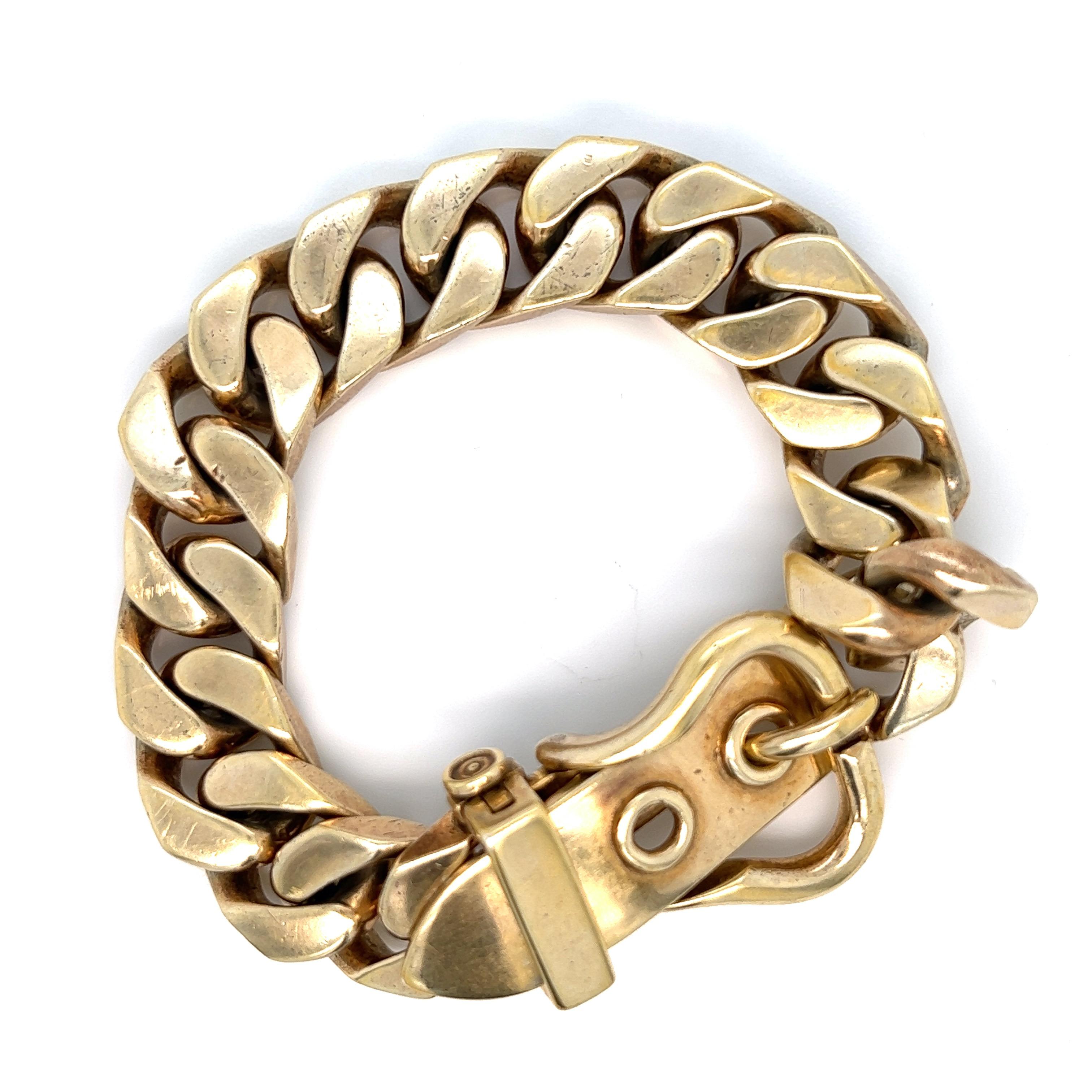 Hermés Vermeil Gold Belt Buckle Bracelet In Excellent Condition In New York, NY