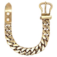 Hermés - Bracelet boucle de ceinture en or vermeil