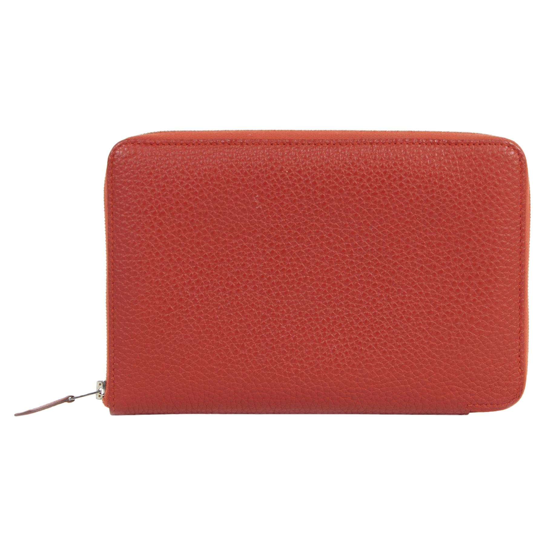 Hermes Vermillon Azap Classique Wallet