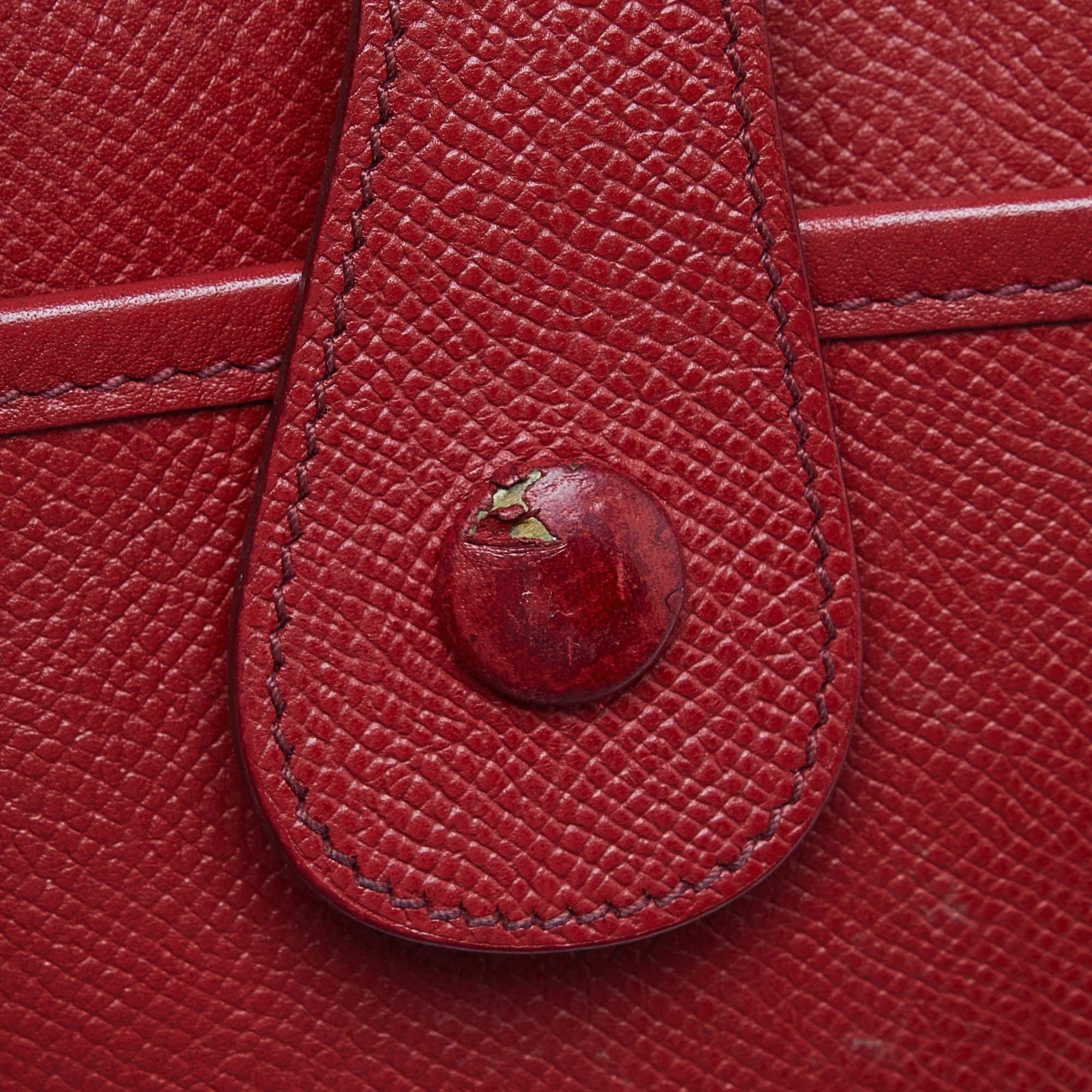 Hermes Vermillon Epsom Leather Evelyne II GM Bag 8