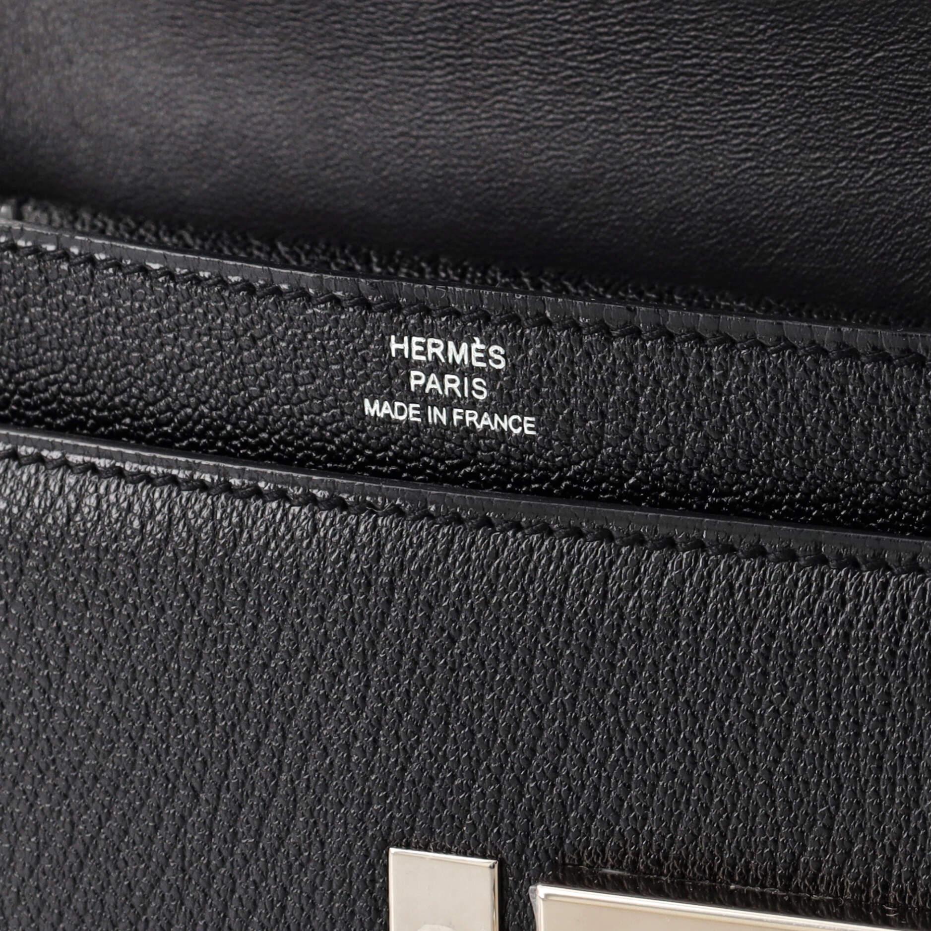Black Hermes Verrou Chaine Bag Chevre Mysore Mini