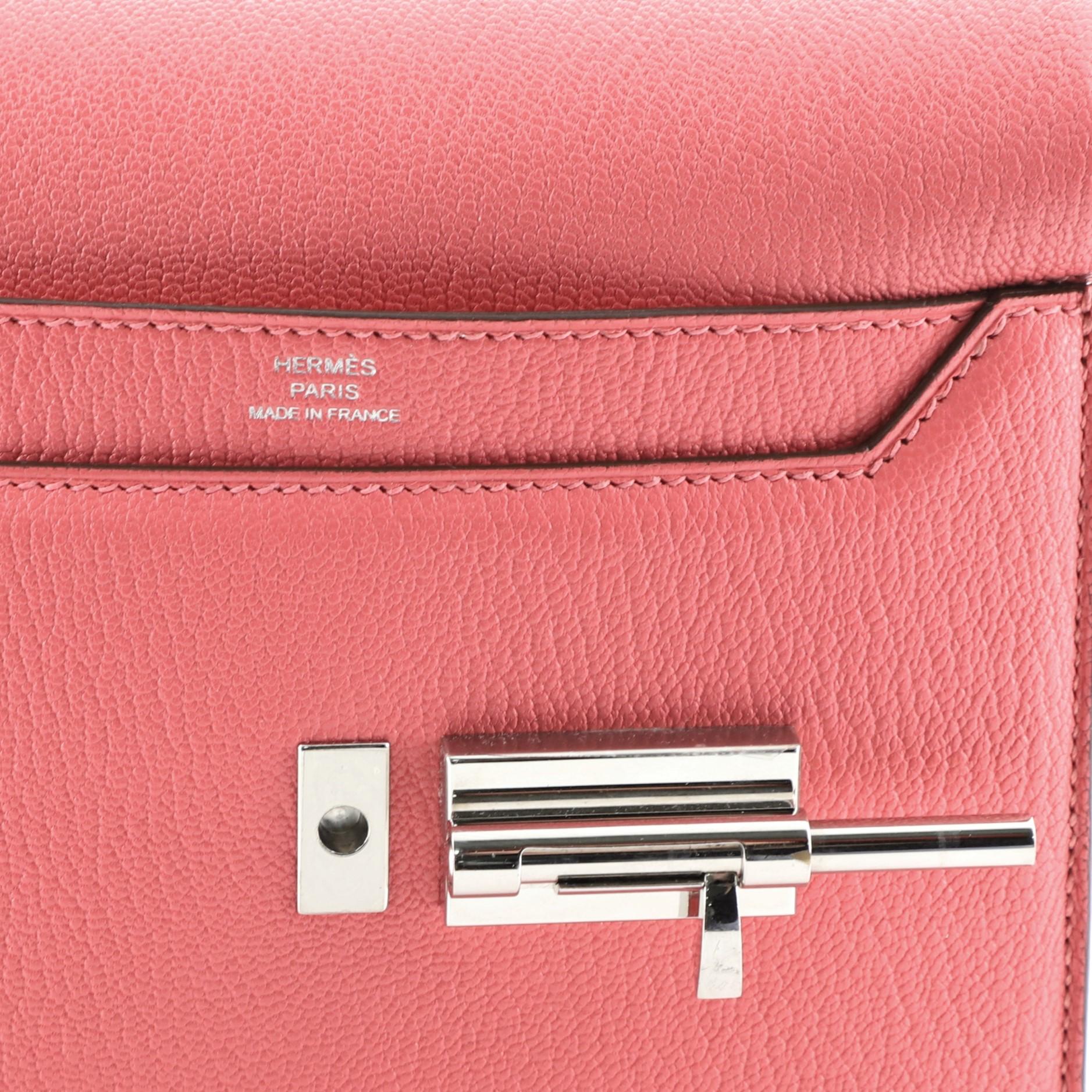 Pink Hermes Verrou Chaine Bag Chevre Mysore Mini