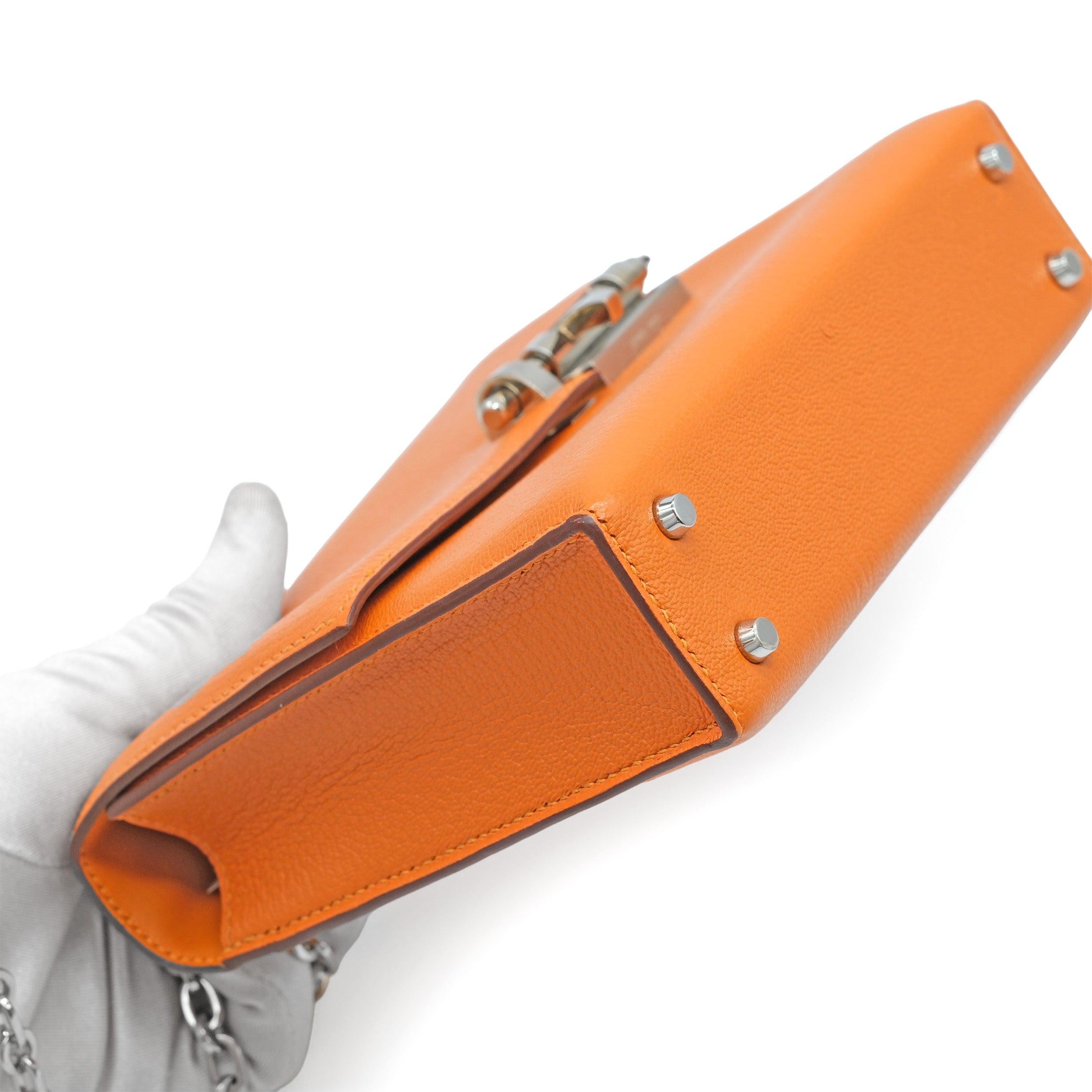 Orange Hermès Verrou Chaine Mini Bag - '10s For Sale