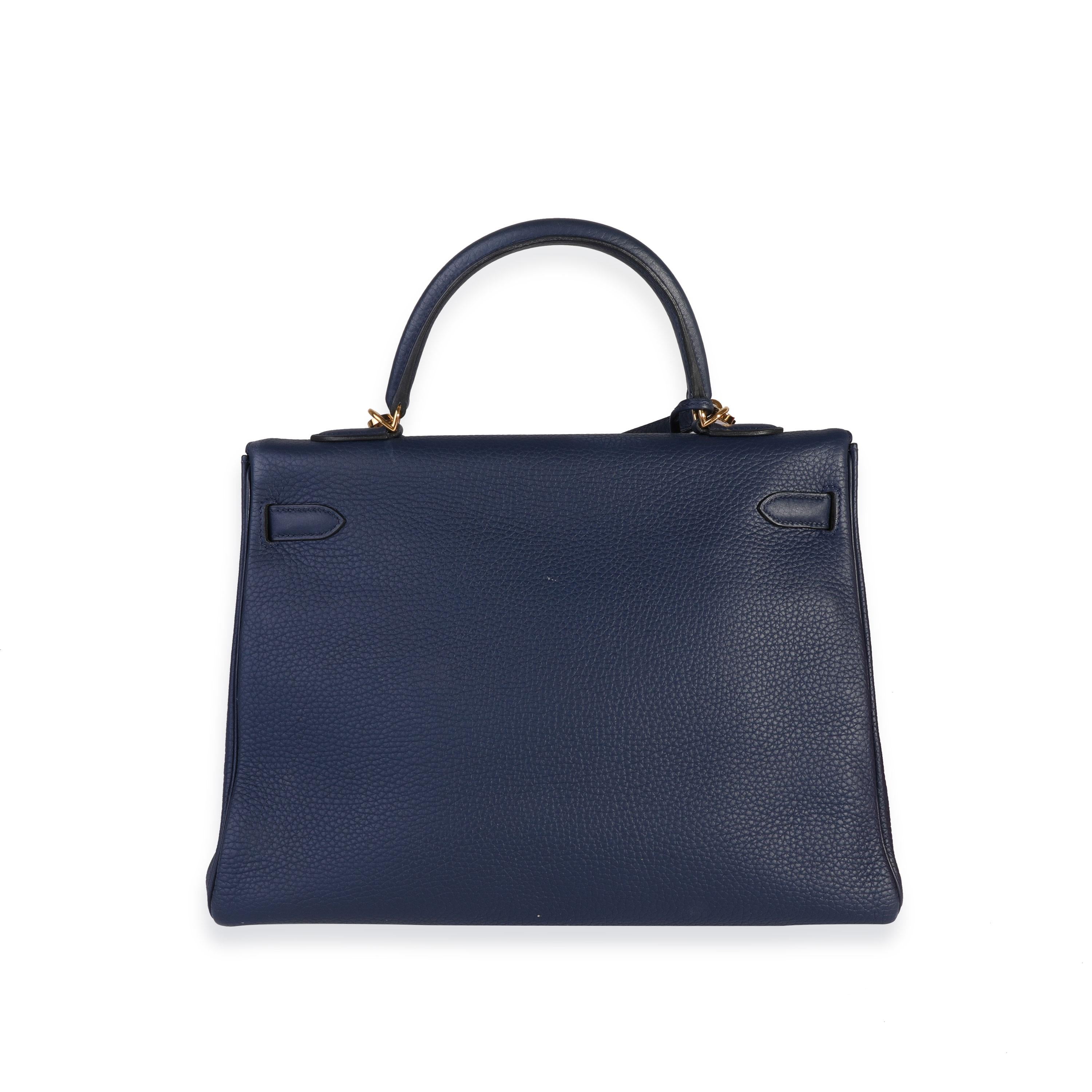 Viola Hermès Verso Bleu Encre & Bleu Saphire Clémence Retourne Kelly 35 GHW