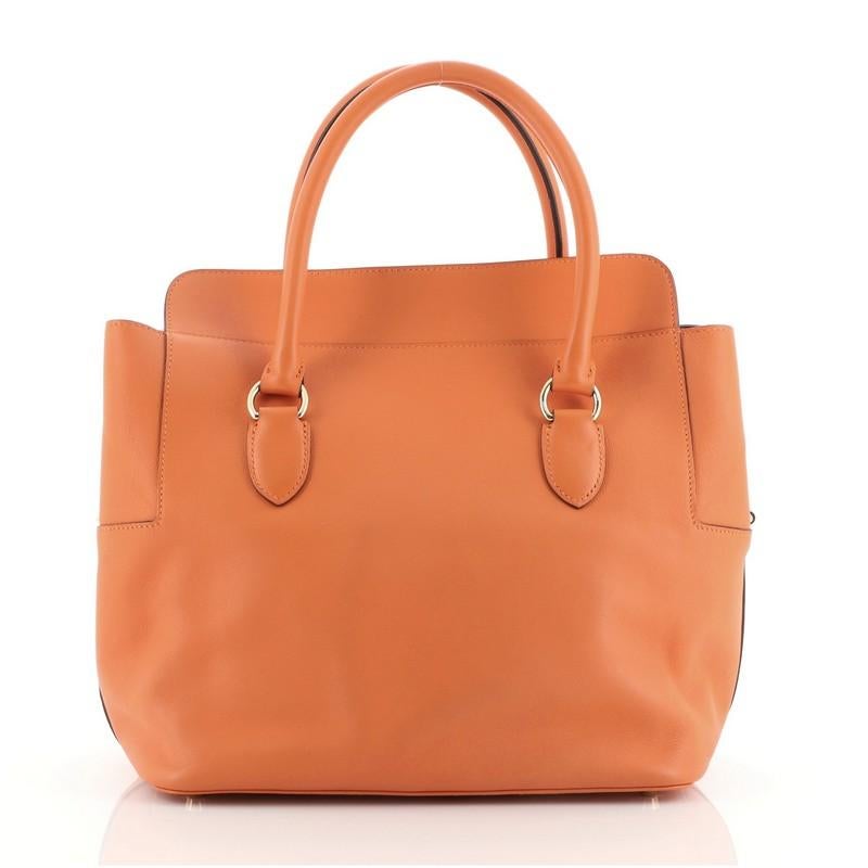 Orange Hermès Verso Toolbox Bag Swift 26