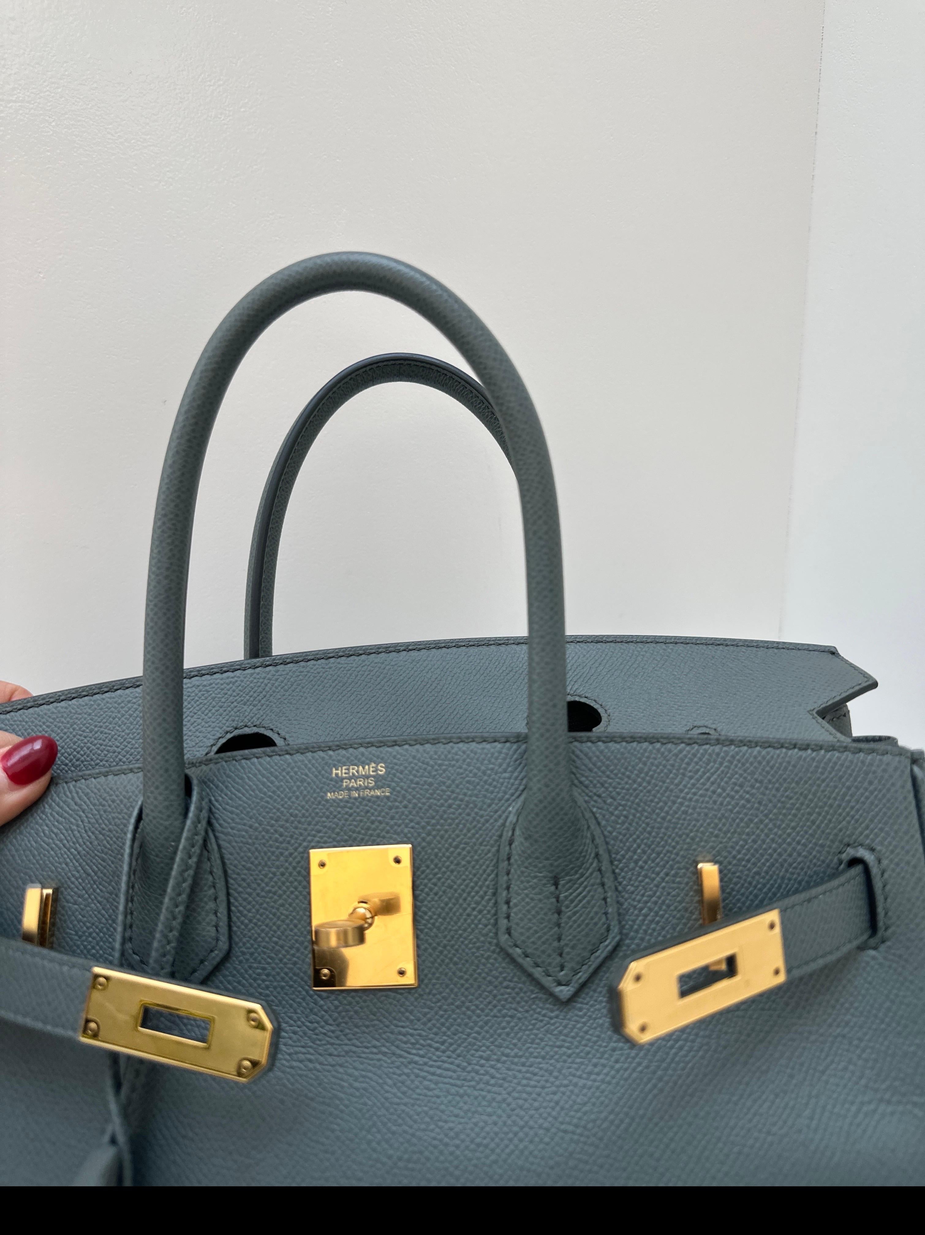 Hermes Vert Amande Birkin 30 Bag 8