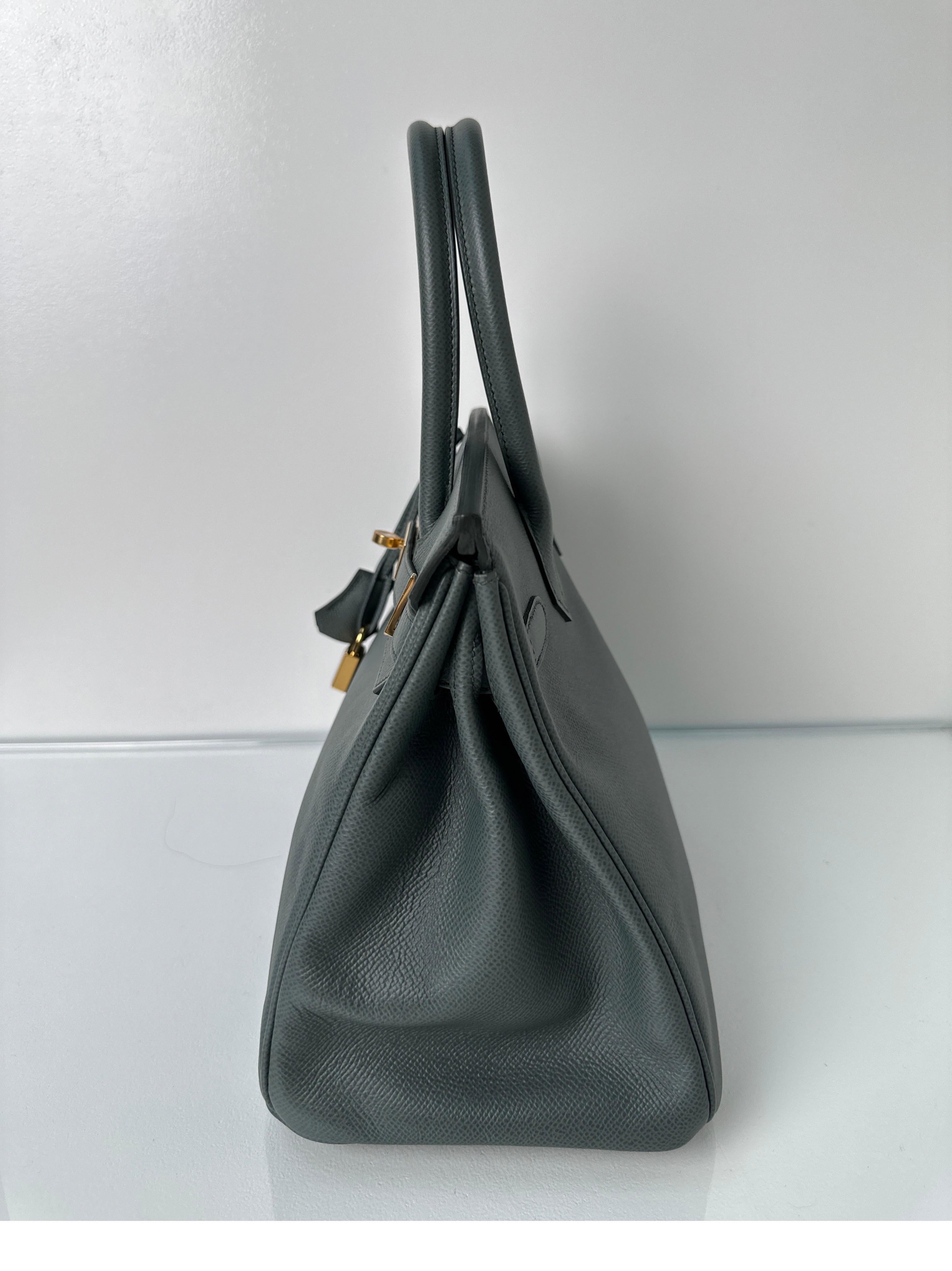 Hermes Vert Amande Birkin 30 Bag 9