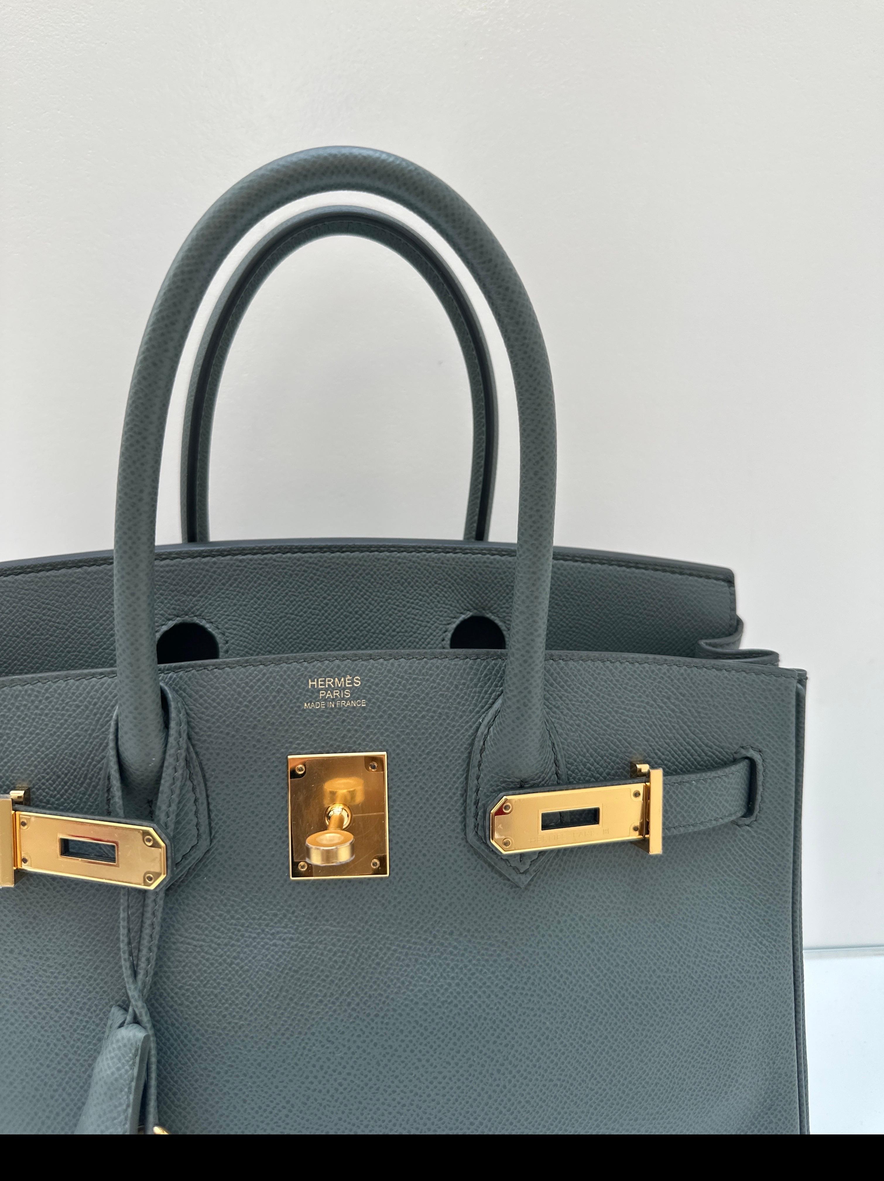 Hermes Vert Amande Birkin 30 Bag 14