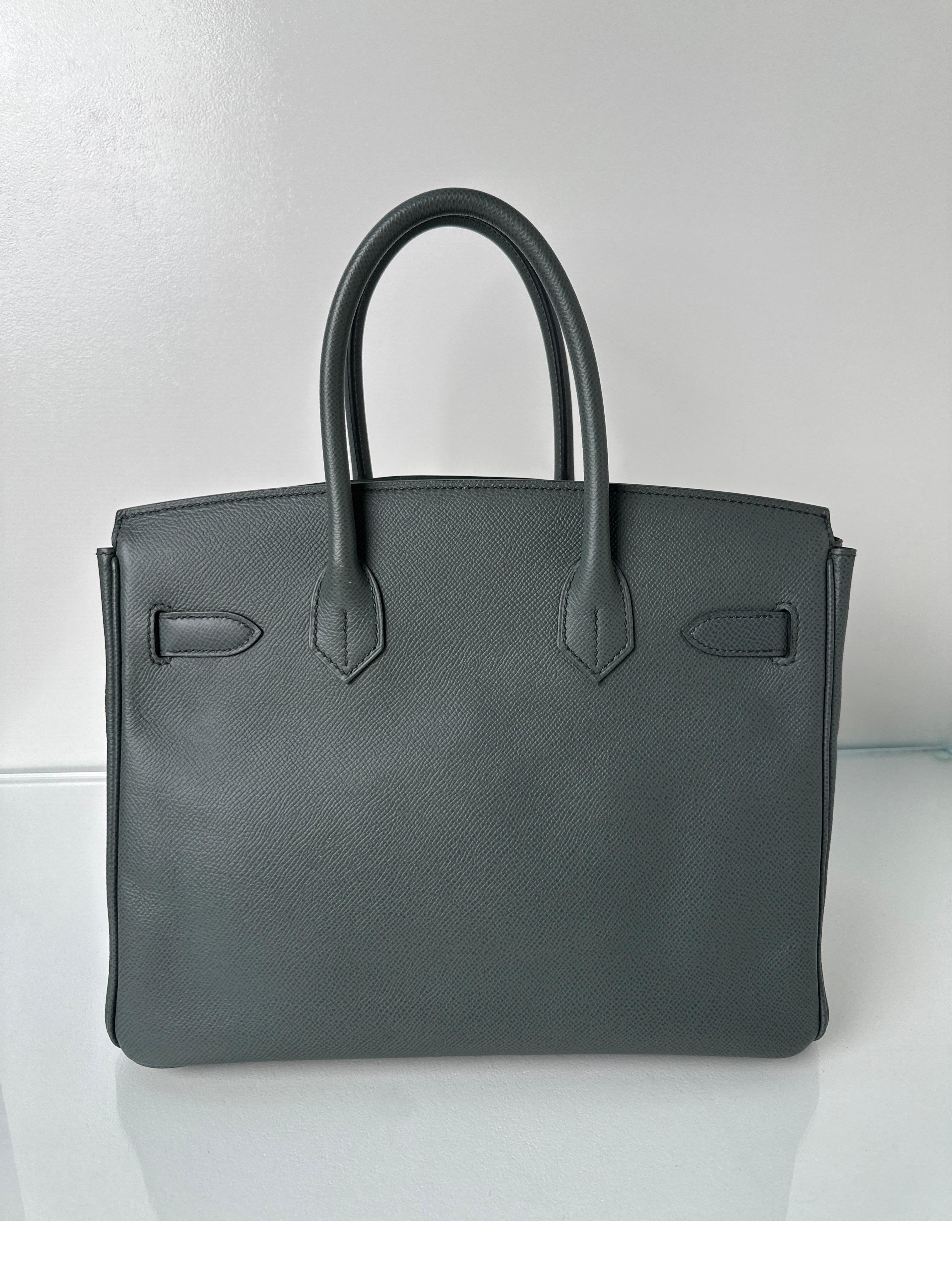 Hermes Vert Amande Birkin 30 Bag In Excellent Condition In Athens, GA
