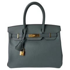 Hermes Vert Amande Birkin 30 Bag