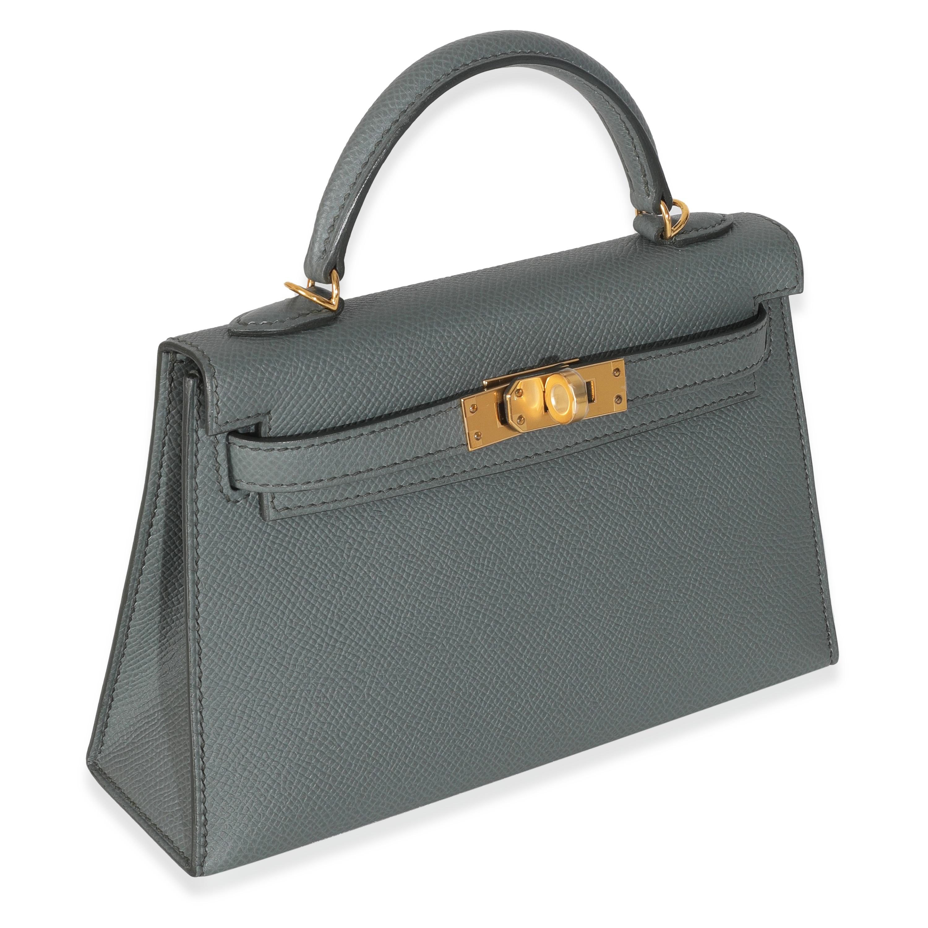 Hermès Vert Amande Epsom Mini Kelly II 20 GHW In condizioni Nuovo in vendita a New York, NY