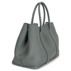HERMES Vert Amande grey Negonda leather GARDEN PARTY 36 Bag