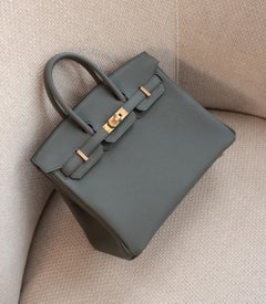 Hermès Vert Amande Togo Leather Birkin 25cm Retourne