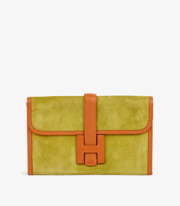 Hermès Vert Anis Doblis & Orange Chevre Leather Mini Jige
