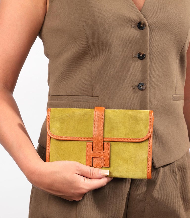 Hermès Vert Anis Doblis & Orange Chevre Leather Mini Jige