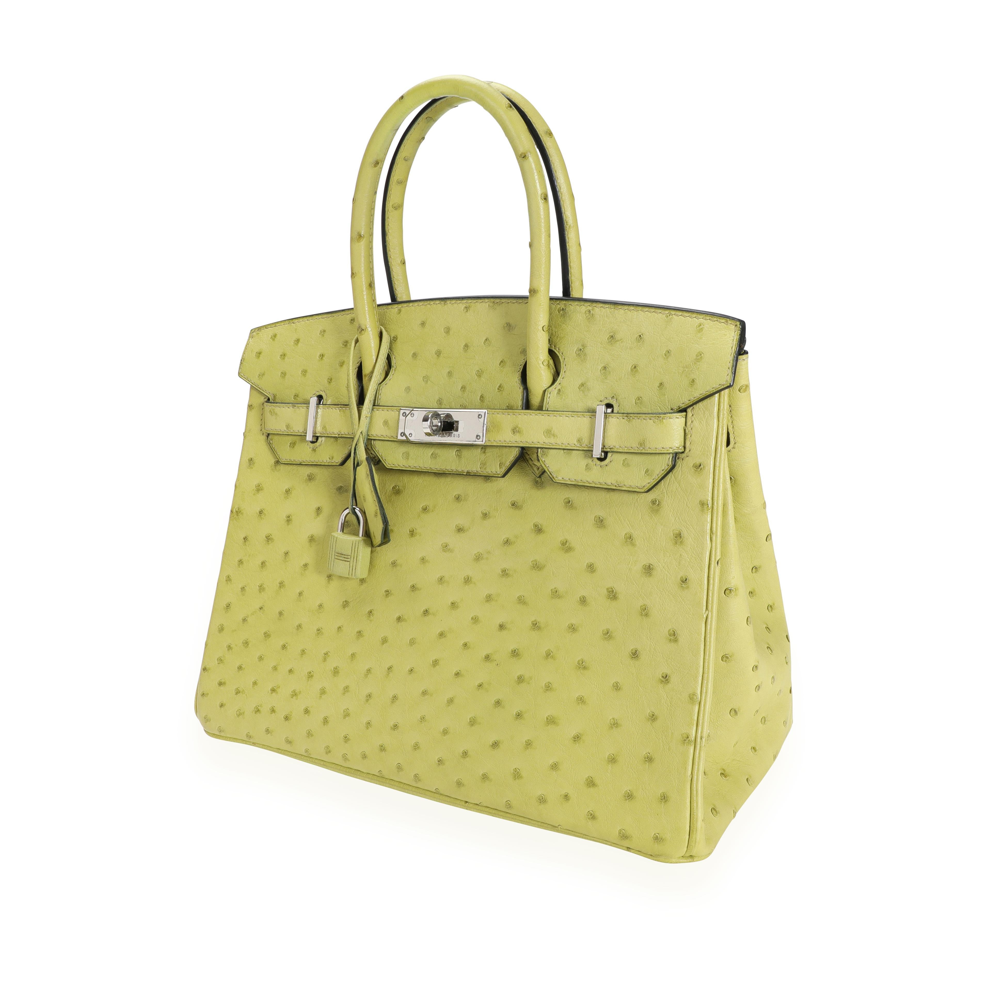 Hermès Vert Anis Ostrich Birkin 30 PHW 1