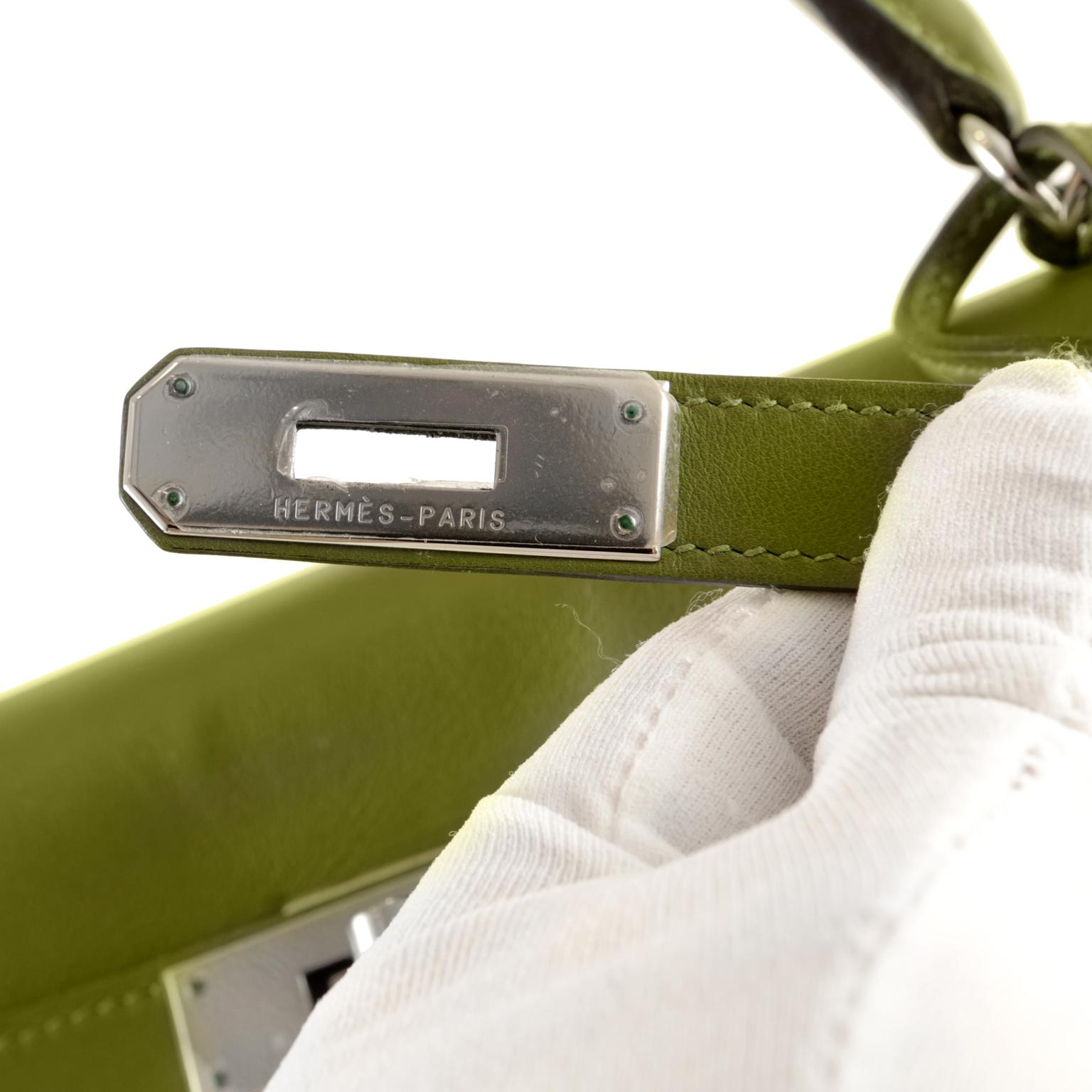 Hermès Vert Anis Swift Leather 32 cm Kelly Bag 1