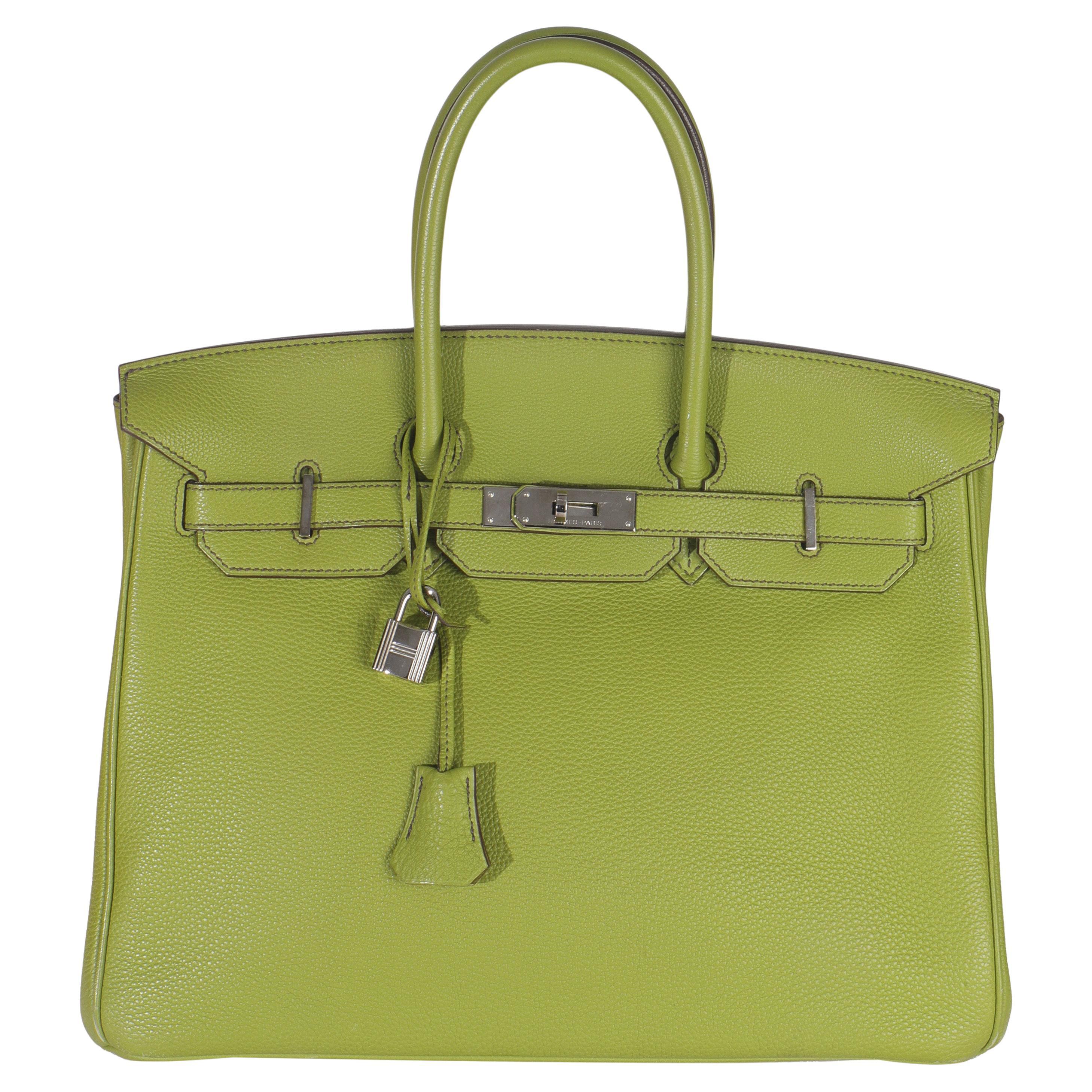 Hermès Vert Anis Togo Birkin 35 PHW
