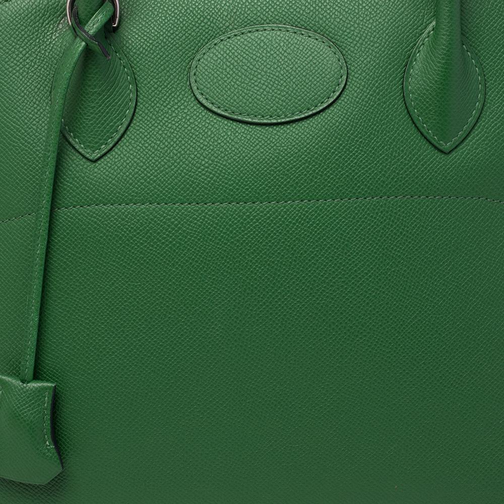 Hermes Vert Bengal Epsom Leather Bolide 31 Bag 5