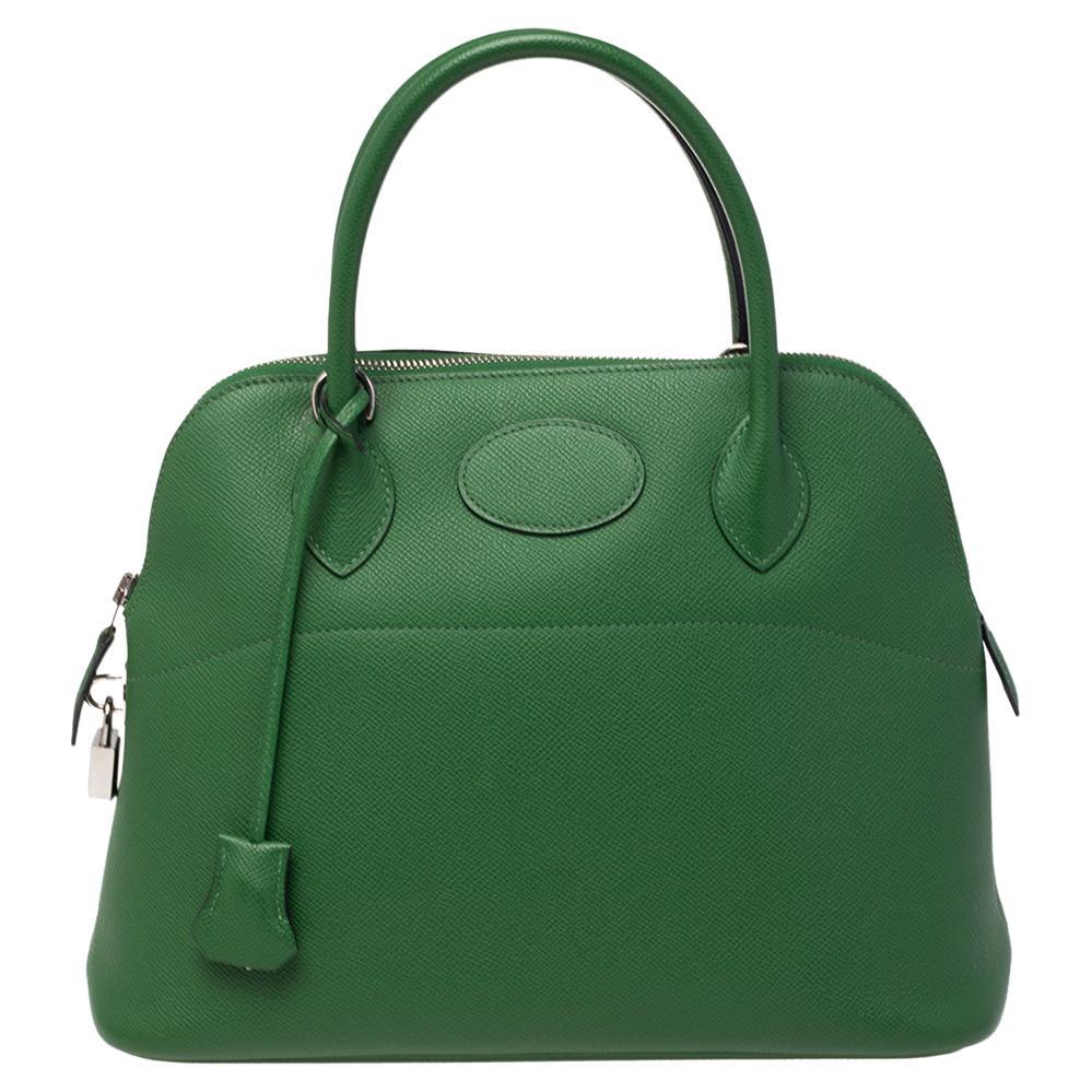 Hermes Vert Bengal Epsom Leather Bolide 31 Bag