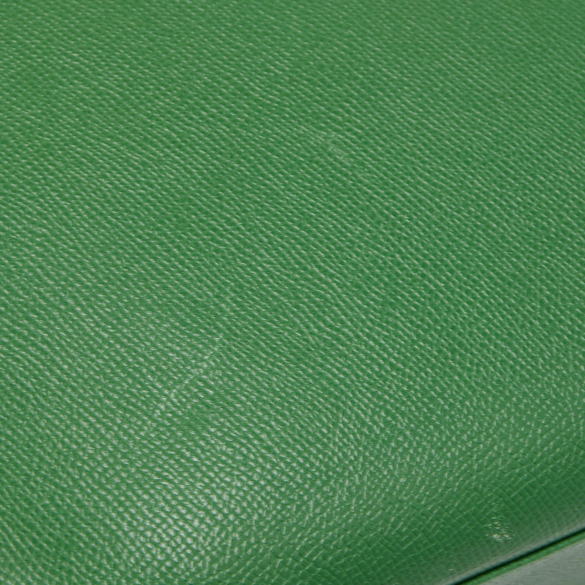 Hermes Vert Bengal Epsom Leather Palladium Finish Kelly Retourne 35 Bag 10