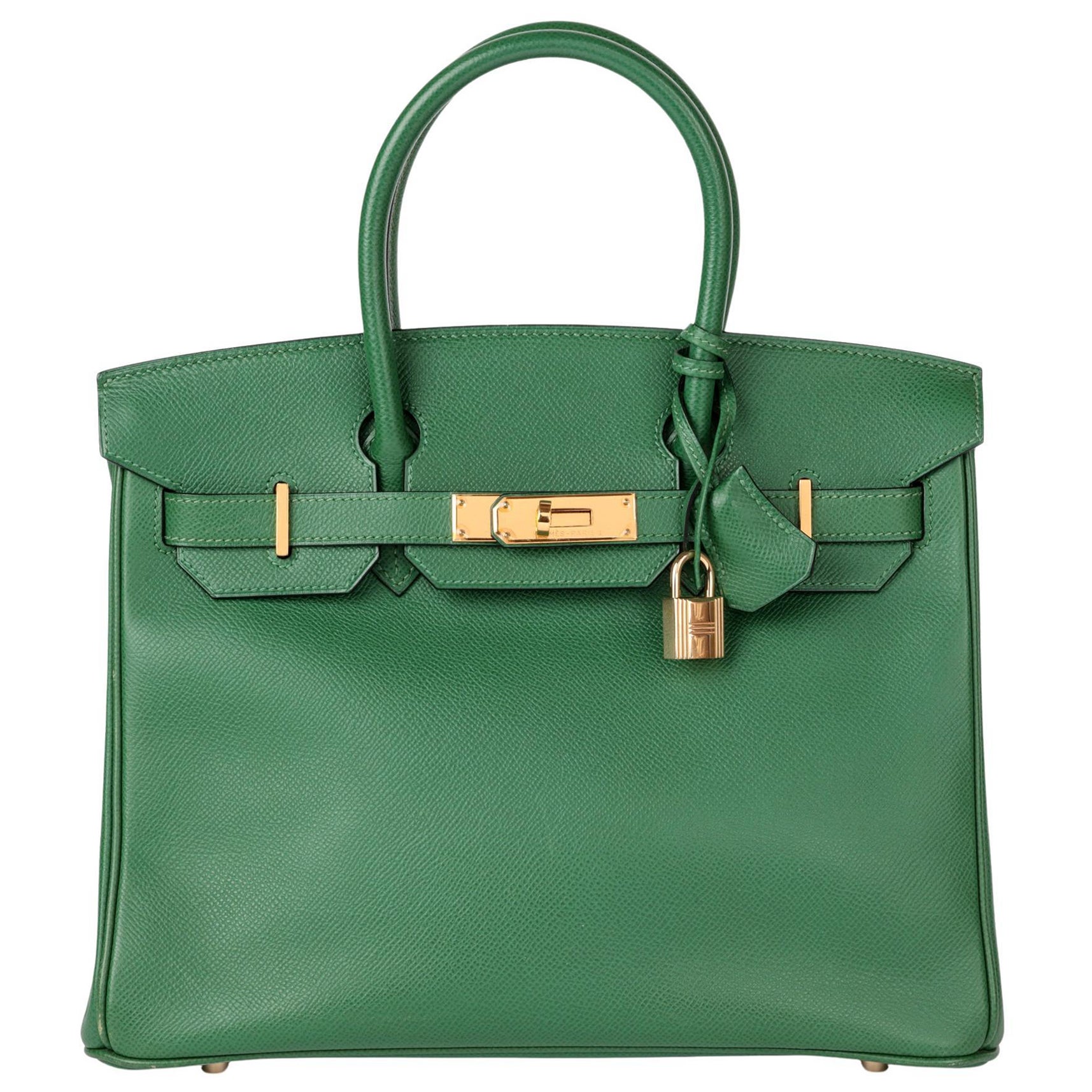 HERMÈS Vert Bengale Courchevel Leather Vintage Birkin 30cm