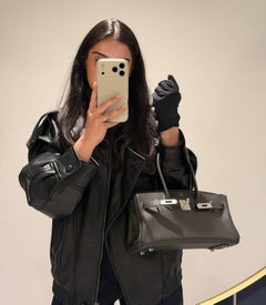 Hermès Vert Bronze Evercolor Leather Shoulder Birkin 29cm Retourne