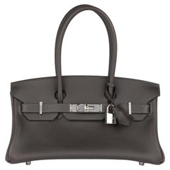 Hermès Vert Bronze Evercolor Leather Shoulder Birkin 29cm Retourne
