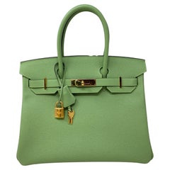 Hermes Vert Cirque Birkin 30 Bag 