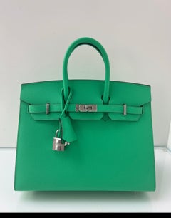 Hermes Vert Comics Birkin 25 Bag