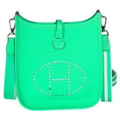 Hermès Vert Comics Clemence Mini Evelyne 16 TPM PHW