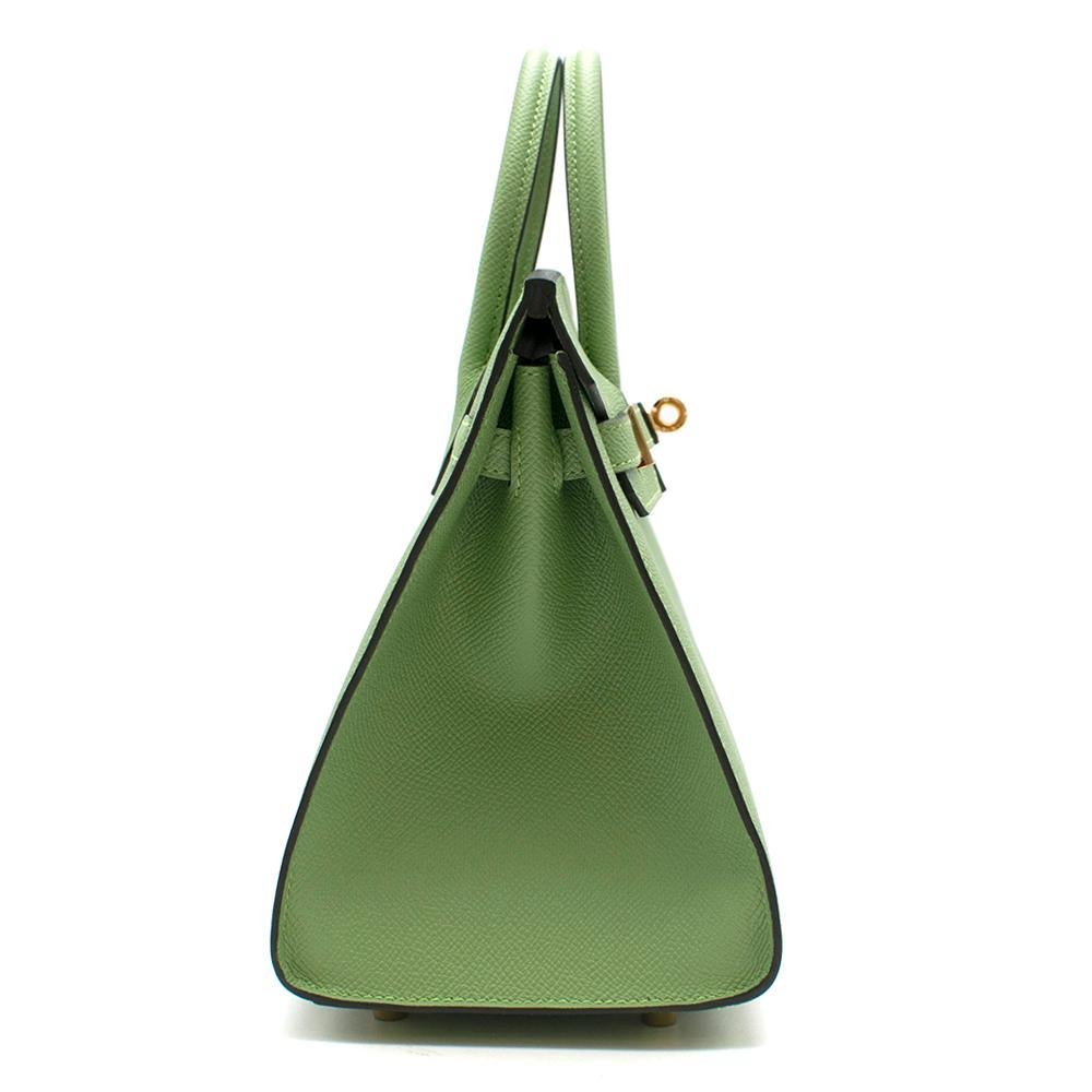 Green Hermes Vert Criquet Epsom Leather Birkin 25 GHW - Y 2020 