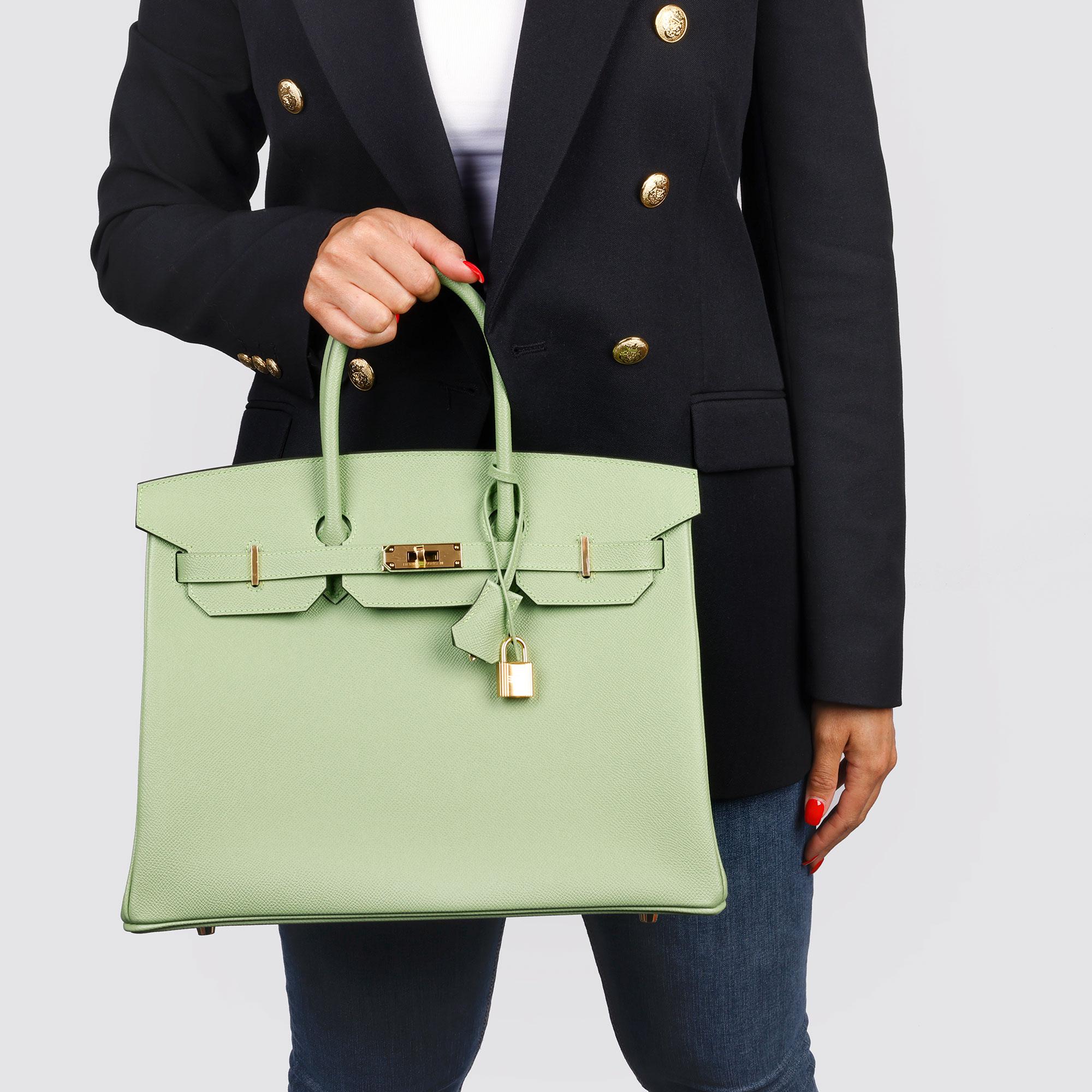 Hermès Vert Criquet Epsom Leather Birkin 35cm  4