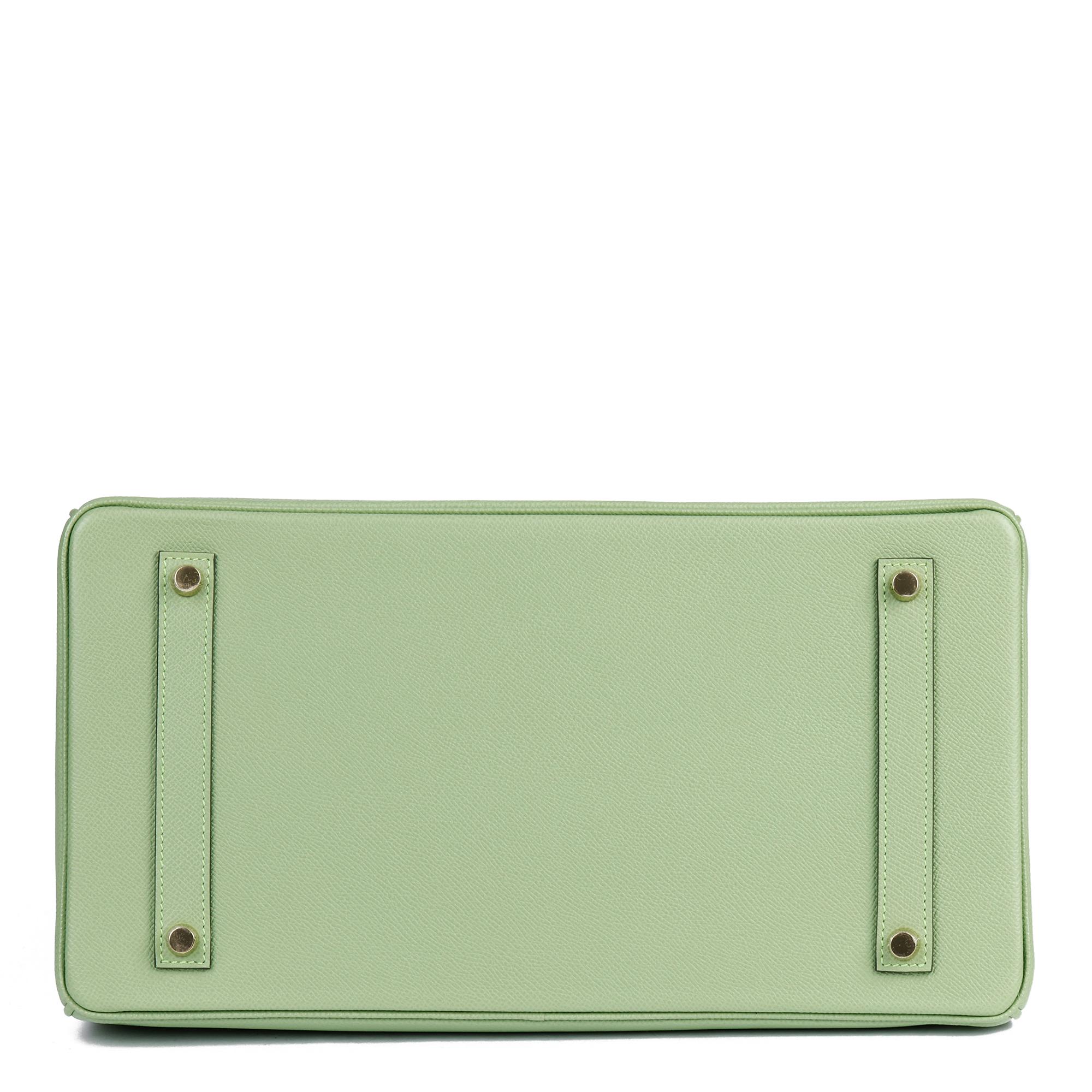 Green Hermès Vert Criquet Epsom Leather Birkin 35cm 
