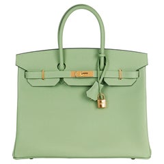 Hermès Vert Criquet Epsom Leather Birkin 35cm