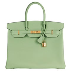 Hermès Vert Criquet Epsom Leder Birkin 35cm 