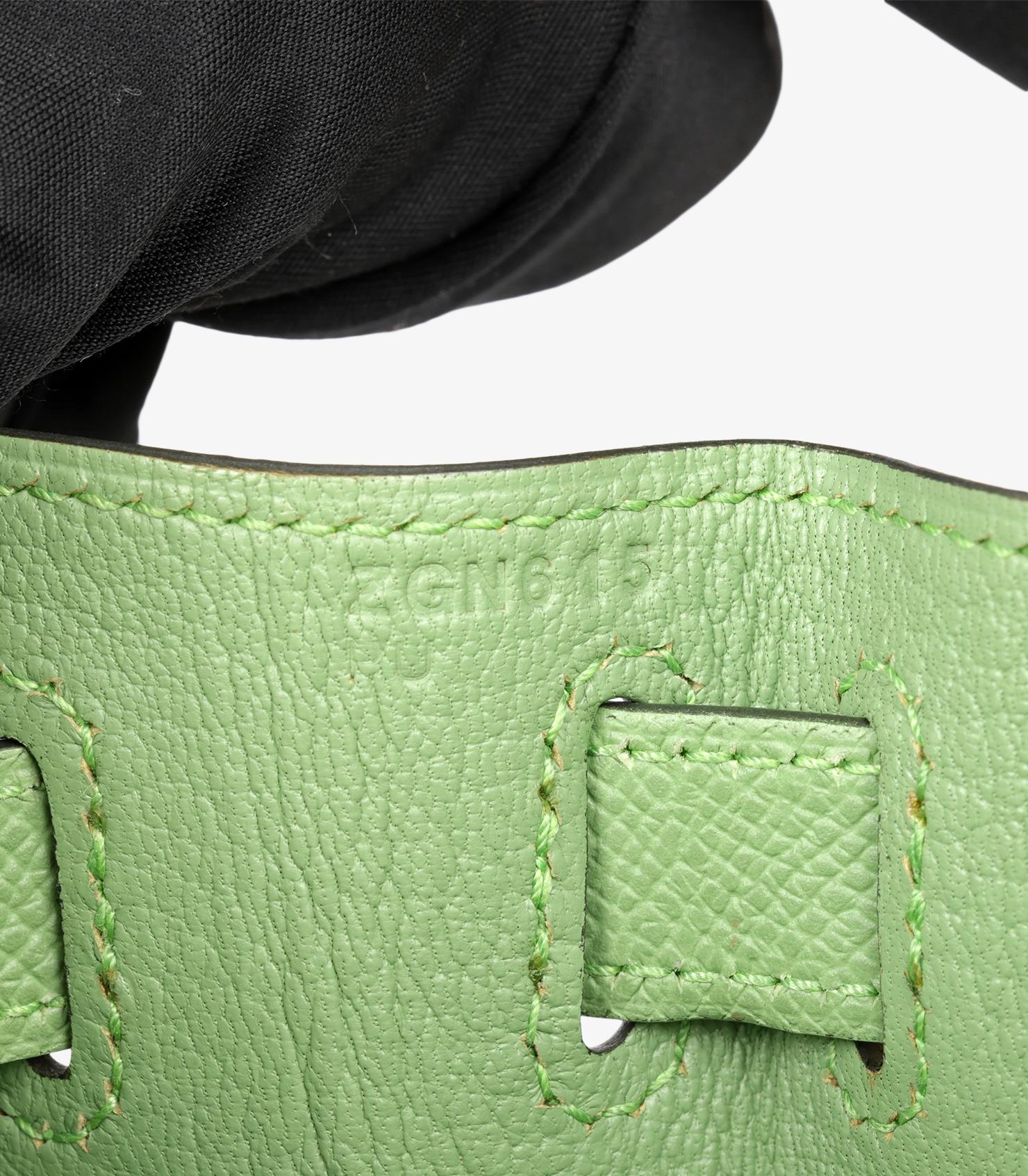Hermès Vert Criquet Epsom Kelly en cuir 28cm Sellier en vente 3