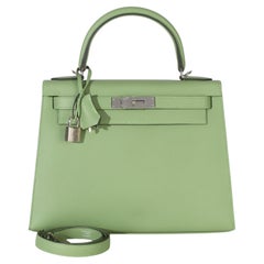 Hermès Vert Criquet Epsom Sellier Kelly 28 PHW