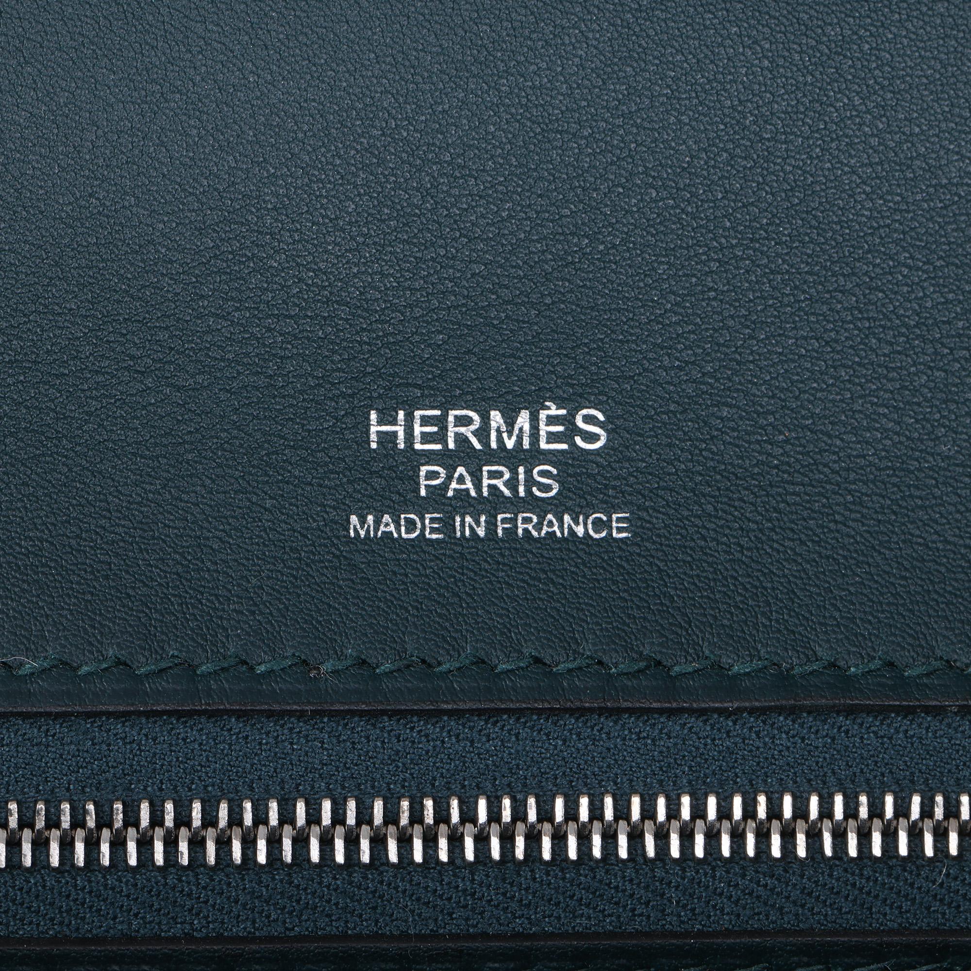 HERMÈS Vert Cypress Togor Leather & Swift Leather 24/24 29cm 2