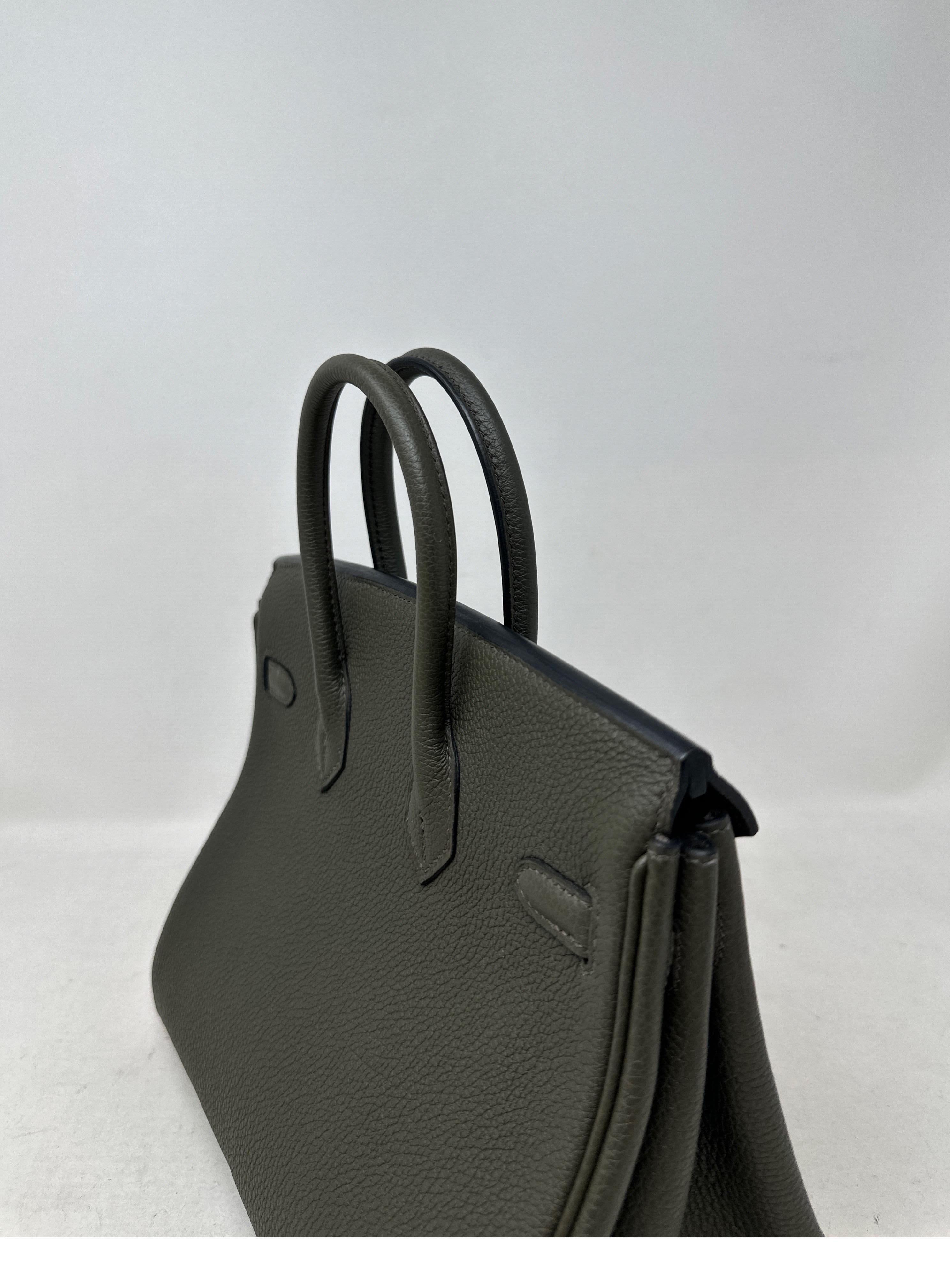 Hermes Vert De Gris Birkin 25 Bag For Sale 12